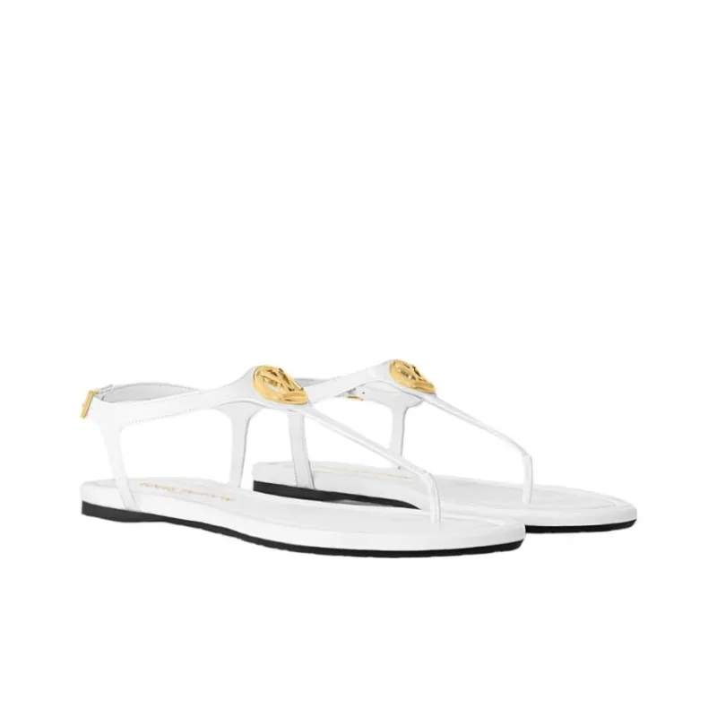 LOUIS VUITTON Sunkiss One Strap Sandals Women's White-2