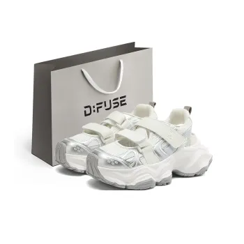 D FUSE SCANDINAVIA Low Top Chunky Sneakers Women's Beige/Silver