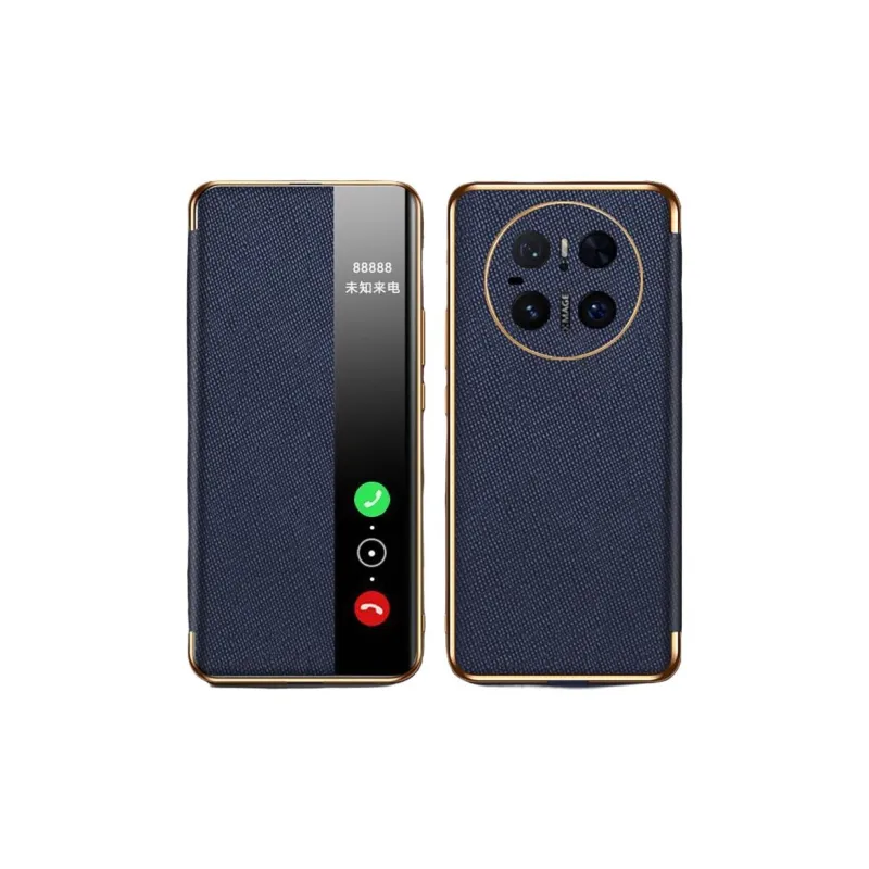 Record Star Leather Material Flap Fully Enclosed Cover Phone Cases Compatibility Huawei Mate 70 Pro Business Formal-0