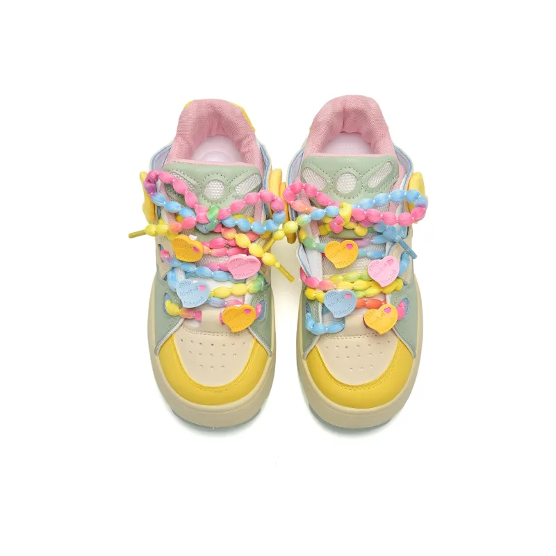 Z.SUO Coverage Abrasion Resistant Balance Lightweight Height Increasing Low Top Skateboard Shoes Women's Custard Candy-3