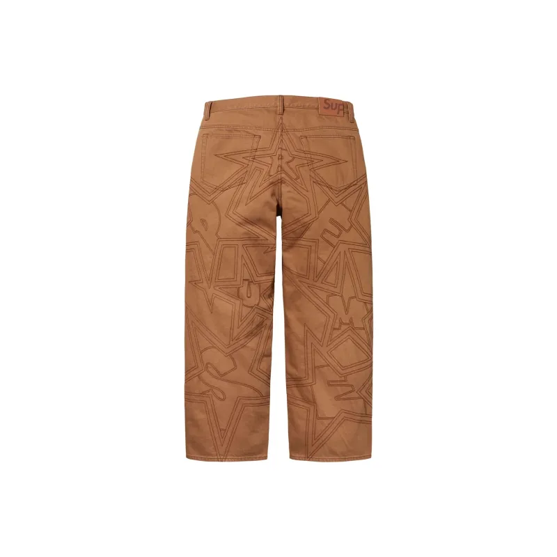 Supreme Stars Topstitch Baggy Jean-5