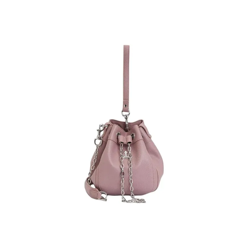 Vivienne Westwood Polyurethane Bucket Bag, Shoulder Bag, Crossbody Bag, Handbag Women's Light Purple-0