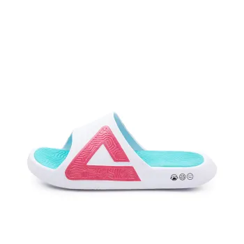PEAK Tai Ji1.0 Quiet Slip Resistant Abrasion Resistant Slide Slippers Men's White Rose Red