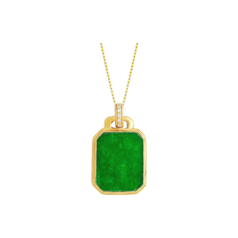 Clear Snow Glutinous Jade Jadeite Necklaces Unisex-0