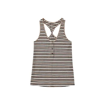 SINBOS Tank Tops Women's Coffee Stripes