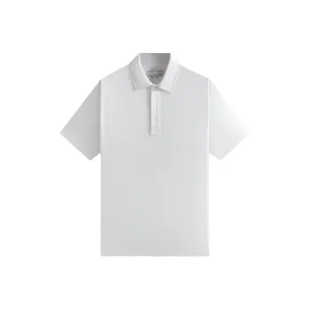 KITH SS25 &Kin Pima Jersey Heathrow Polo Shirt Men's White