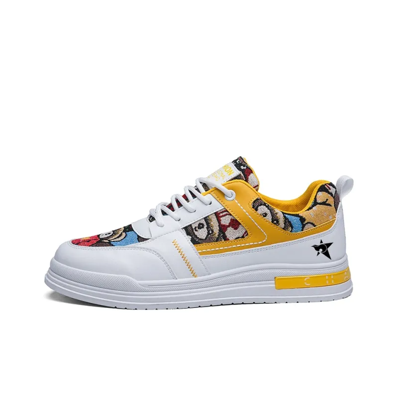 Bookish Star Anti Slip Wear Resistant Low Top Skateboard Shoes Men's-4