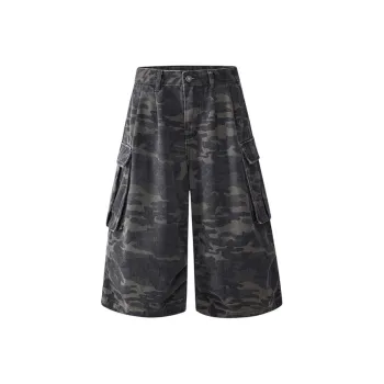 Wen Shan Denim Shorts Women's Camouflage