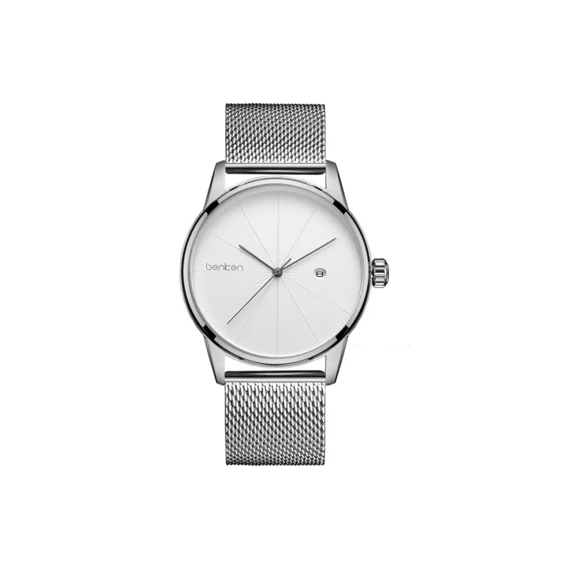 BENKEN Automatic Mechanical Movement Leather Strap Watch Men's Watches Black Dial-5