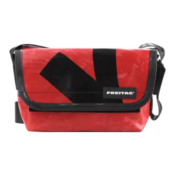 FREITAG Polyester Messenger Bag, Crossbody Bag, Shoulder Bag Unisex Red & Black