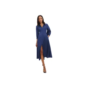 REFORMATION Tara Linen Dress Long Sleeved Dress Women's