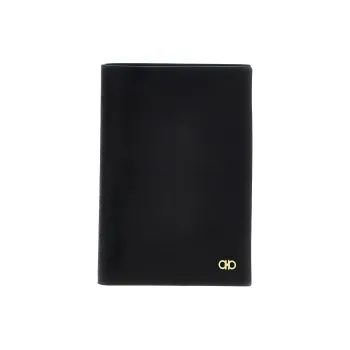 FERRAGAMO Cow Leather Passport Holder Micro Men's Black