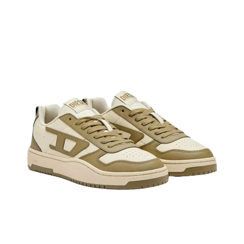 DIESEL S Ukiyo Low Top Skateboard Shoes Men's Green White-2