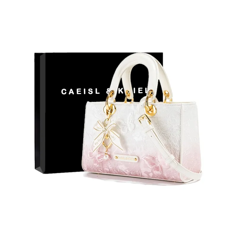 CAEISL&KCIEL Polyurethane Handbag Women's Butterfly Gradient Pink-0