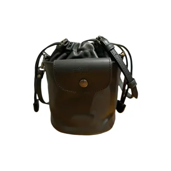 LONGCHAMP Le Pliage Xtra Cow Leather Bucket Bag, Shoulder Bag XS Women's Black