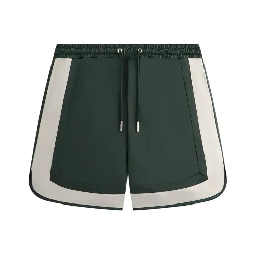 KITH SS25 &Kin Washed Satin Dylan Casual Shorts Men's Green