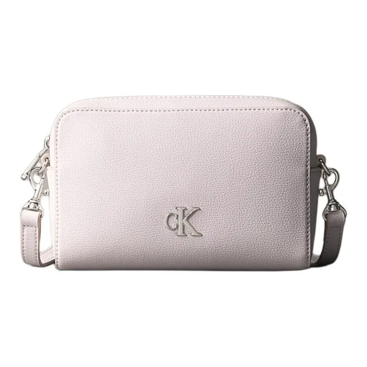 CALVIN KLEIN Polyester Camera Bag, Shoulder Bag Women's Orchid Ice White-0