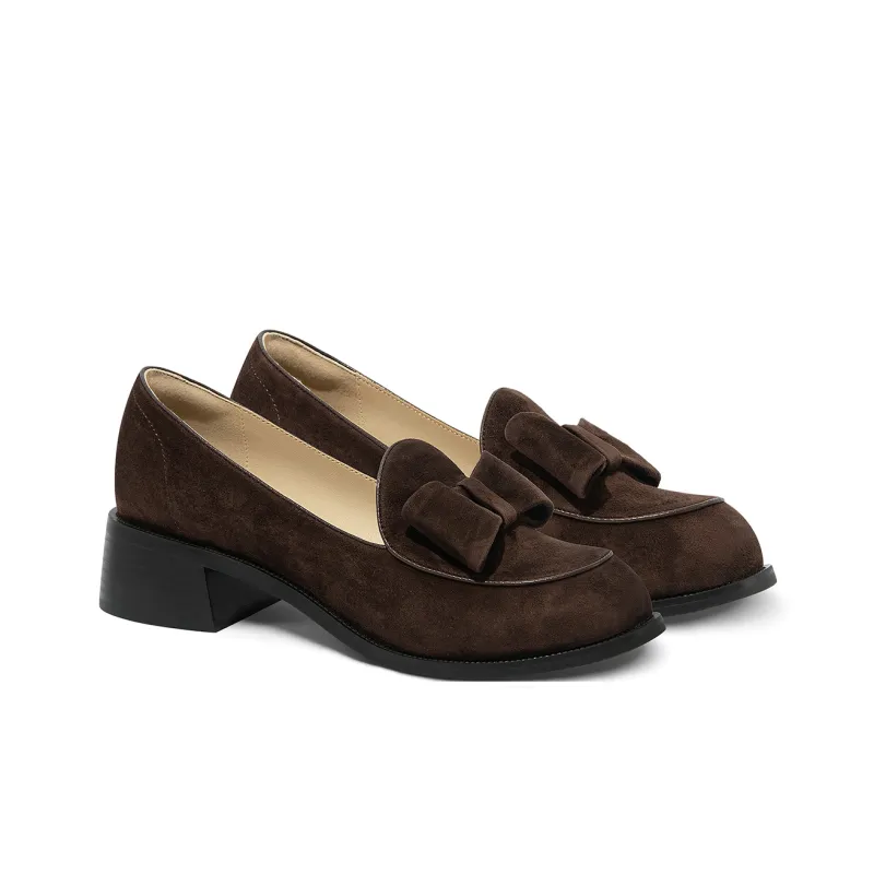 Lily Wei Caramel Custard Loafers Women's Dark Coffee-3
