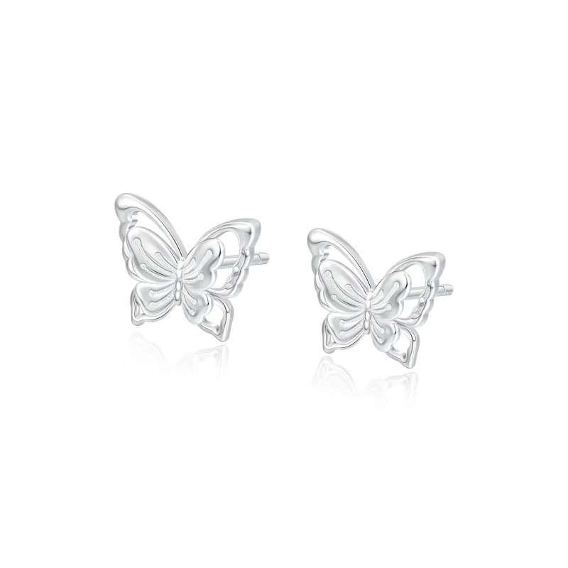 Central Fashion 925 Sterling Silver Stud Earrings Women's Gold-9