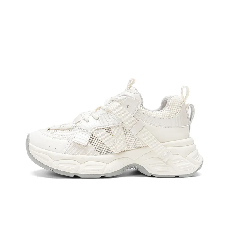 EXULL Q Low Top Chunky Sneakers Women's Beige-0