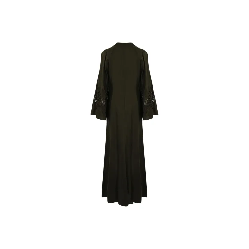 MaxMara Studio Long Sleeved Dress Women's Brown-1