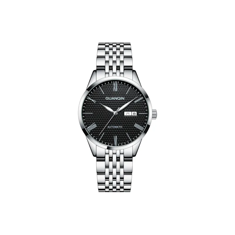 GUANQIN Automatic Mechanical Movement Stainless Steel Watchband Watch Men's Watches White Dial-3