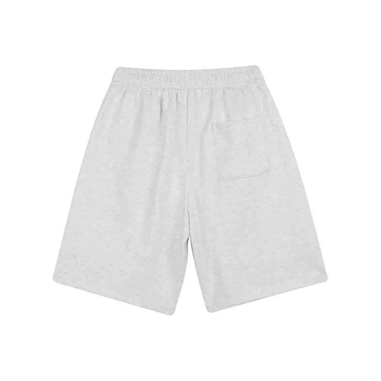 YINLEI Casual Shorts Unisex White Gray-1