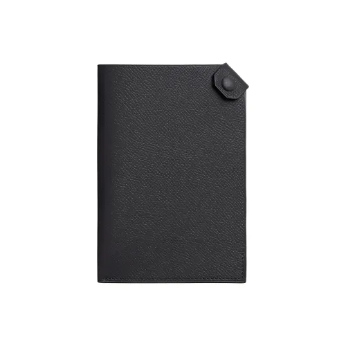 HERMES Tarmac Epsom Calfskin Passport Holder Women's 85 Ardoise Slate Gray