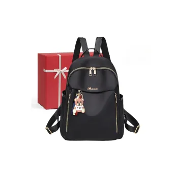 CNNCOO Fabric Backpack Regular Women's Black