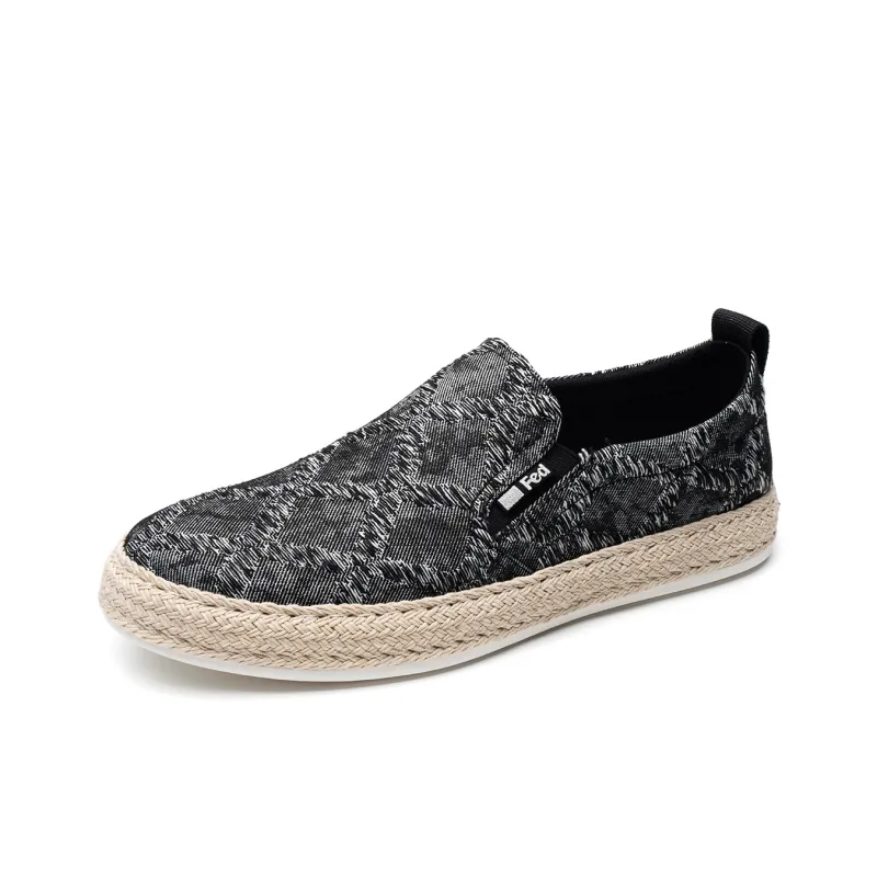 FED Breathable Low Top Skateboard Shoes Men's Black-1