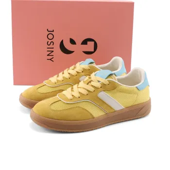 JOSINY Cushioning, Slip Resistant, Abrasion Resistant, Breathable, Quick Dry, Lightweight Casual Shoes Women's Yellow