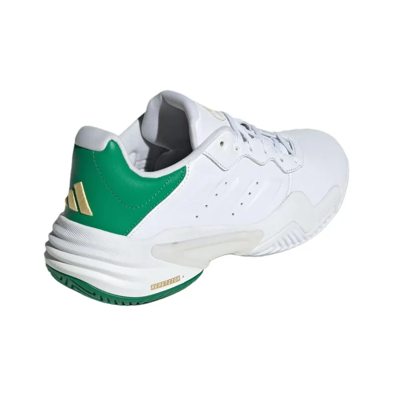 Adidas Barricade 13 Anti Slip Wear Resistant Low Top Tennis Shoes Men's White Green-3
