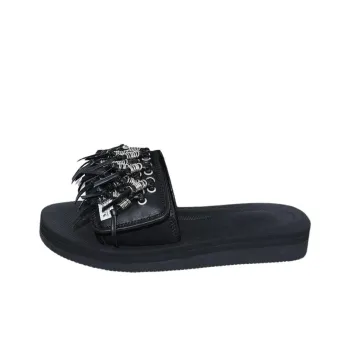 Suicoke x Toga Pulla Rubber Sole Quiet Slide Slippers 3.5cm Women's Black