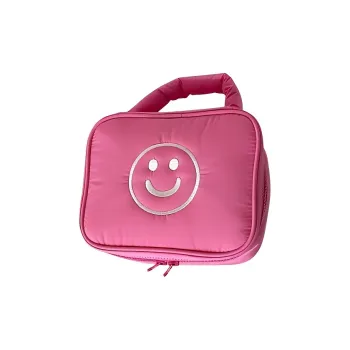 Gentle Welcome Korean Style Smiley Face Large Capacity Handheld Skincare Storage Makeup Bags Portable