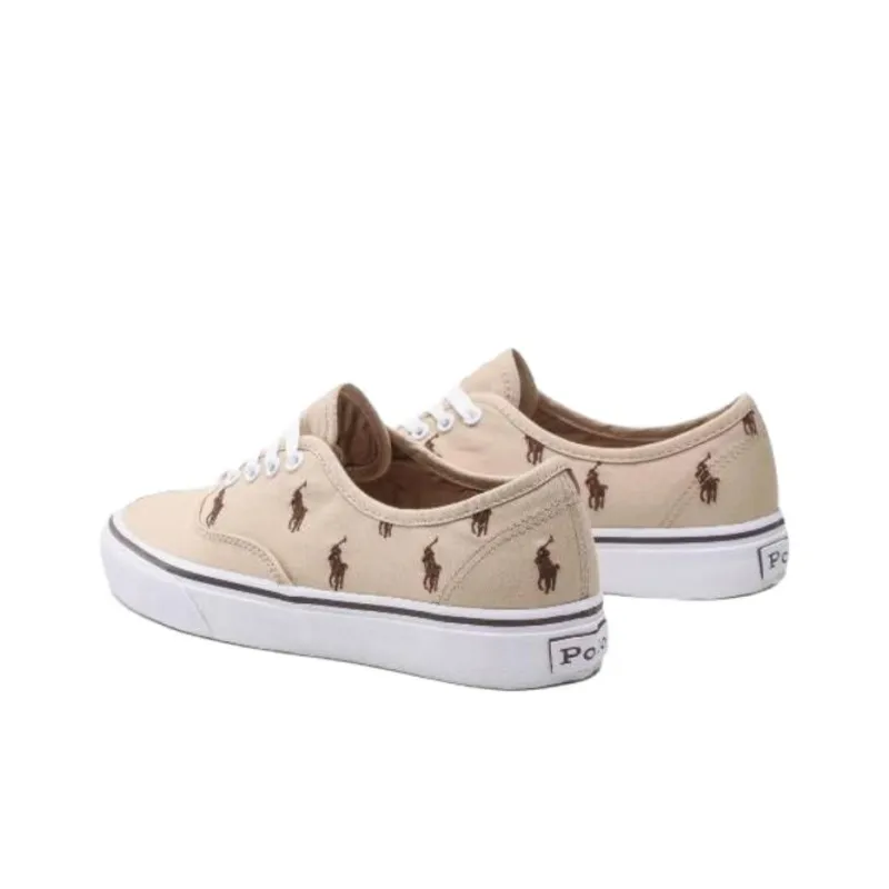 Polo Ralph Lauren Keaton Low Top Canvas Shoes Men's Beige-3