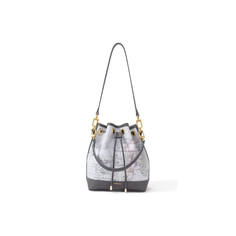 PAPRIKA Cow Leather Crossbody Bucket Handbag Women's Multicolor-16