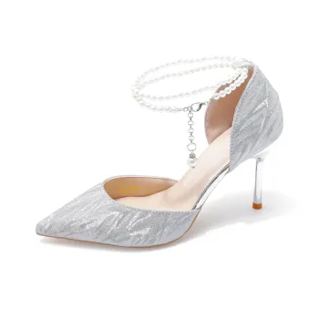Take The Qin High Heels Women's Silver