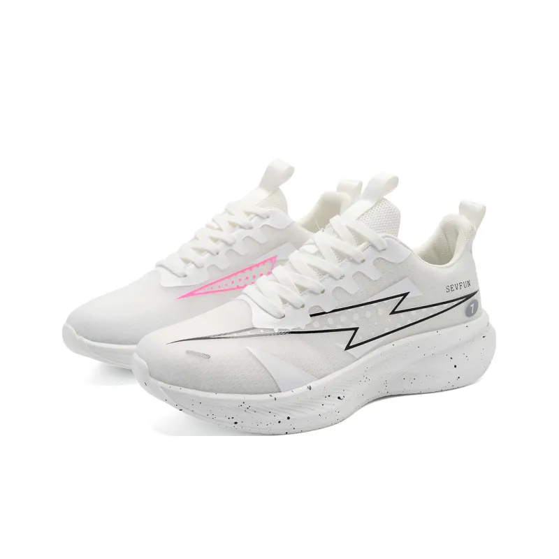 7 SEVFUN Running Shoes Unisex Low Top White Blue-0
