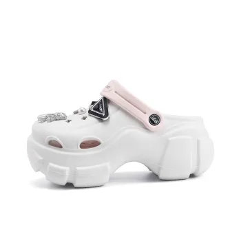 DHARRY Clogs Women's White Pink
