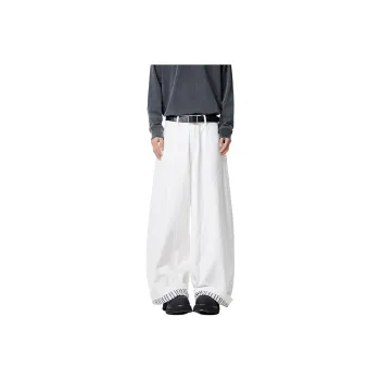 PISYPOX Casual Pants Unisex White