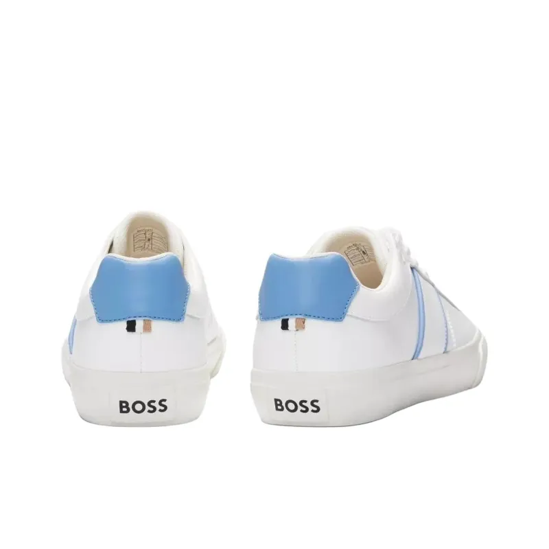 HUGO BOSS Aiden Low Top Skateboard Shoes Women's White Blue-2