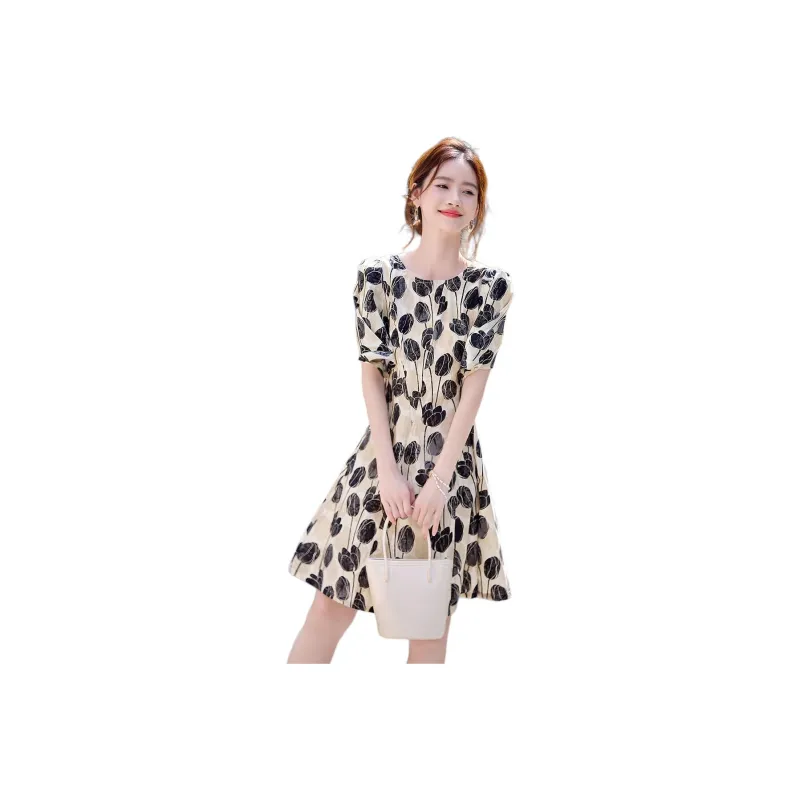 Still Quiet Short Sleeved Dress Women's-0