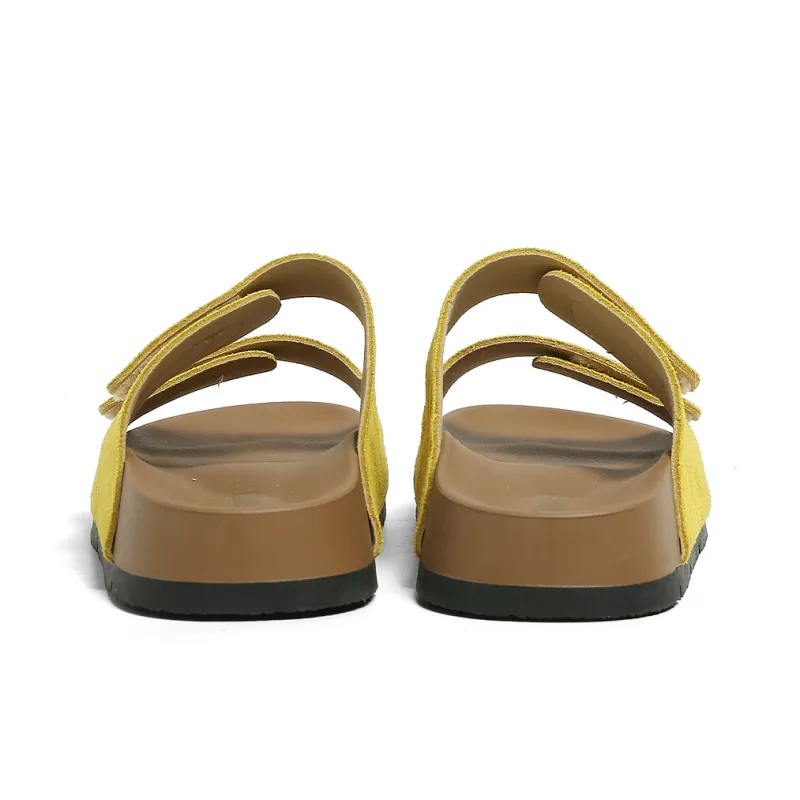 FOREVER 21 Slip Resistant Odor Resistant Abrasion Resistant Slide Slippers Women's Yellow-5