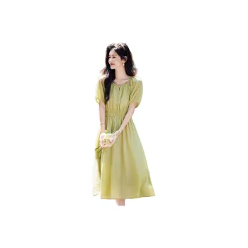 Still Quiet Summer European Style Refined Elegant Dress Women's