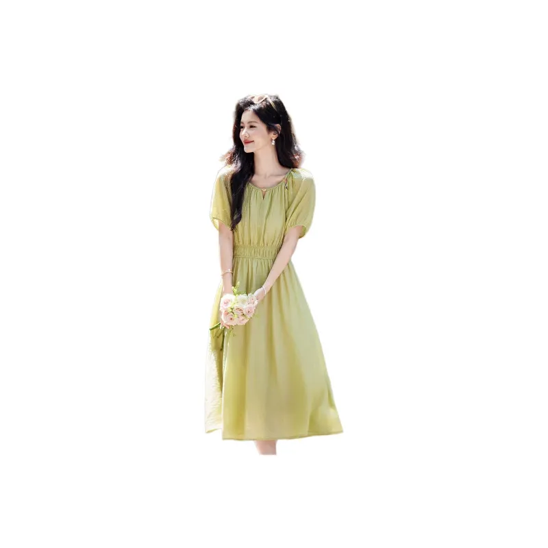 Still Quiet Short Sleeved Dress Women's-0