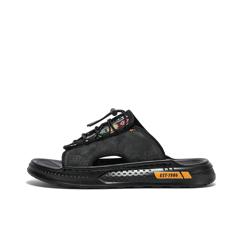 Colorful Creations Quiet, Slip Resistant, Quick Dry Slide Slippers Men's-6