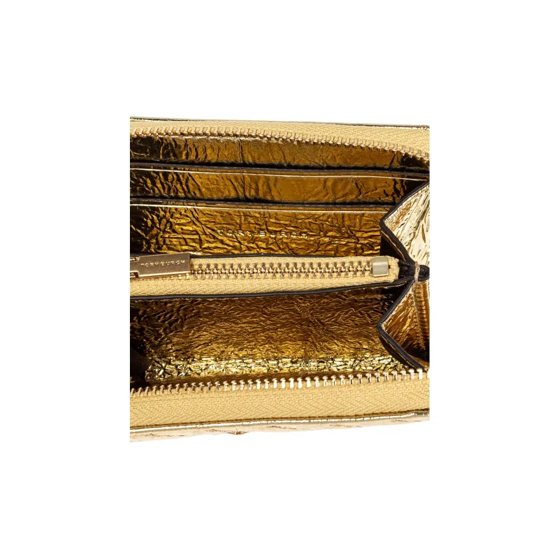 TORY BURCH Leather Card Holder Women's Gold-4