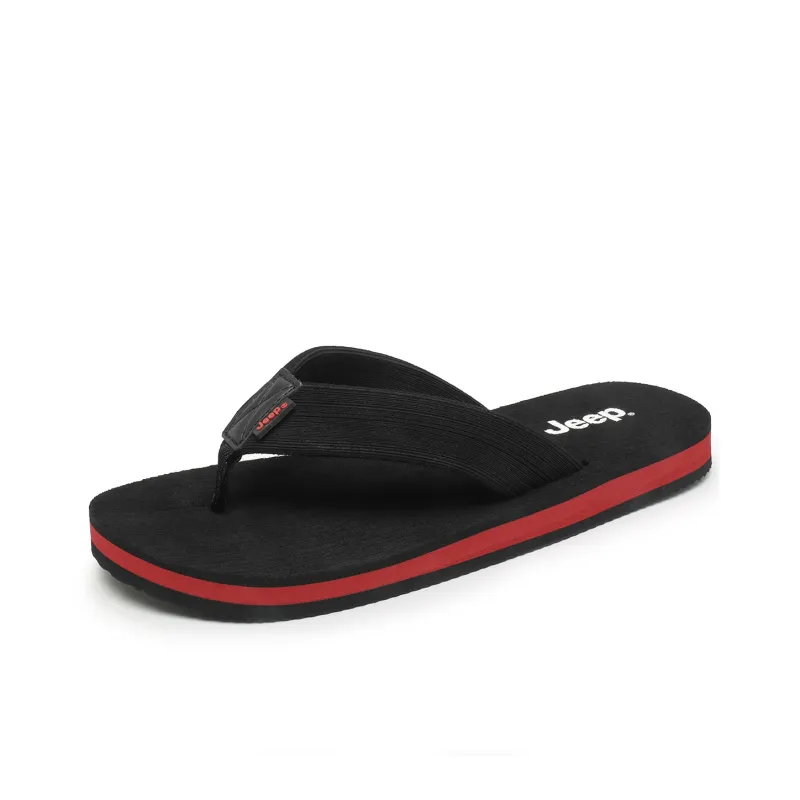 Jeep Rubber Sole Quiet Odor Resistant Abrasion Resistant Slip Resistant Quick Dry Flip Flops Unisex-7