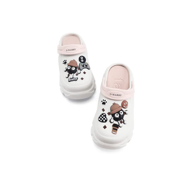 DHARRY Clogs Women's White Pink-7