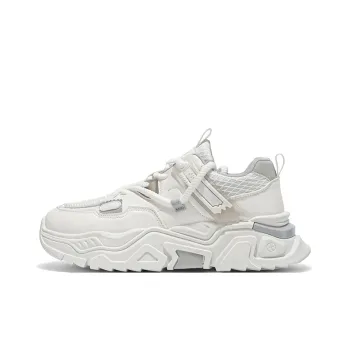 AMICNIEGD Slip Resistant, Abrasion Resistant, Breathable Low Top Chunky Sneakers Men's